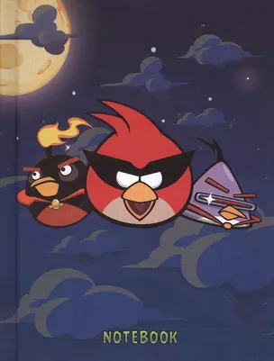 Записная книжка А6 80л кл. "Angry Birds" 7Бц, синяя, Hatber — 230862 — 1