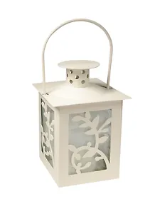 Сувенир Подсвечник Фонарь с веточкой 7,5*11,5см (металл, стекло) в ассортименте