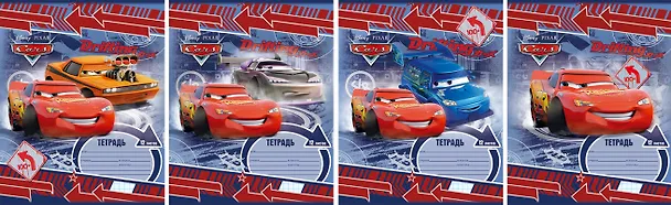 Тетрадь в узкую линейку Academy Style «Cars» в ассортименте, 12 листов 224778 — 1