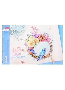 Альбом для рисования Hatber, "Нежная фантазия", А4, 40 листов, на спирали, в ассортименте