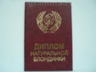«Диплом натуральной блондинки», Мастер 2304874 — 1