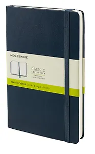 Книга для записей А5 200л нелин. "CLASSIC EXPANDED Large" тв.обл., синий сапфир, резинка, 2 ляссе, Moleskine