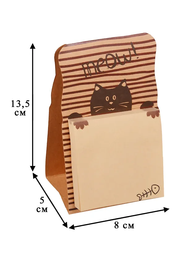 Блок бумаги 70*70мм самоклеящийся "Meow" 243942 — 3