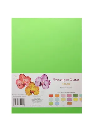 Фоамиран Рукоделие (F2-13) (ярко-зеленый) (5 листов) (2мм) (21х29,7см) (упаковка) 2482852