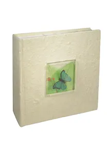 Фотоальбом 100ф. 10*15 "БАБОЧКА" 175*170мм, аппликация, подарочная упаковка, INFINITY