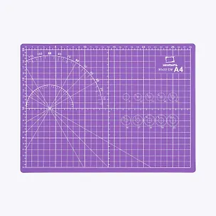 Коврик для резки А4 защитный, трехслойный, сиреневый, Малевичъ  3117158