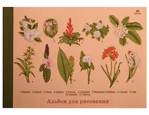 Альбом для рисования «Ботанический сад» Unnika A4, 40 листов, склейка