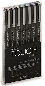 Ручки капиллярные  7цв TOUCH Liner 0,1мм, блистер, TOUCH