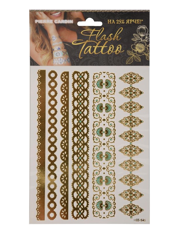 Тату-наклейки «Flash Tatoo», 14.5х19.7 см, Pierre Cardin 322949 — 1