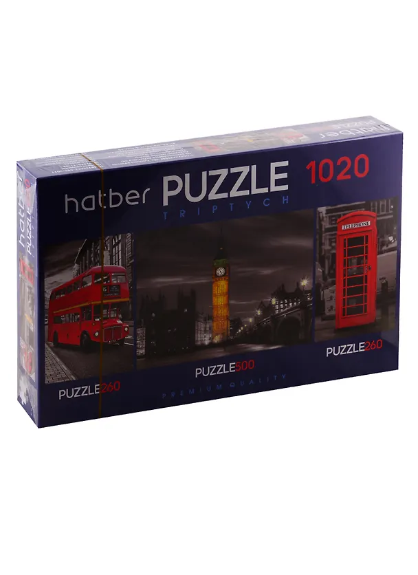 Пазл HATBER Premium 260+500+260 элементов TRIPTYCH 3 картинки в 1 коробке-Лондон 2793268 — 1