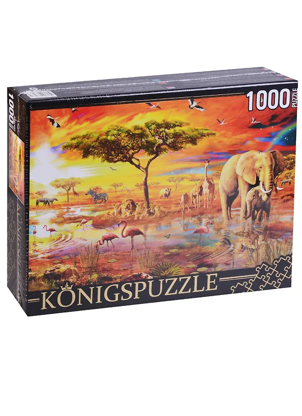 Пазл Königspuzzle 1000 эл.68,5*48,5см. Озеро в саванне МГК1000-6466 2640663 — 1