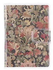 Записная книжка А7 80л лин. "Morris's motives" в ПВХ-обложке, тонир.внутр.блок