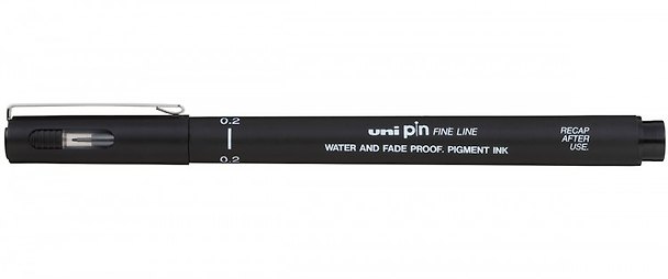 Линер «PIN 02» чёрный, 0,33 мм, UNI 3143943 — 1