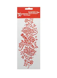 Трафарет пластик многоразовый Бордюр Рококо Охота (АН3836400) (Б-040) (10х23 см) (упаковка)