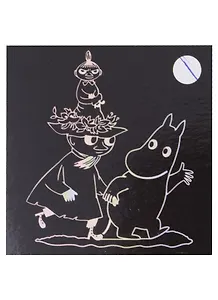 Гравюра MOOMIN с голографическим эффектом Муми-тролль и Снусмумрик с малышкой Мю (Гр-02)