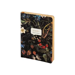 Ежедневник недатированный А6+ 128 листов "FLORA. ЛЕСНЫЕ ЯГОДЫ", искусственная кожа, золотой срез, Bruno Visconti