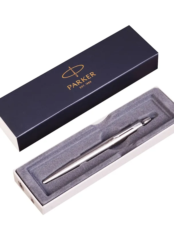 Ручка подарочная шариковая синяя, Jotter Stainless Steel CT, Parker 243009 — 9