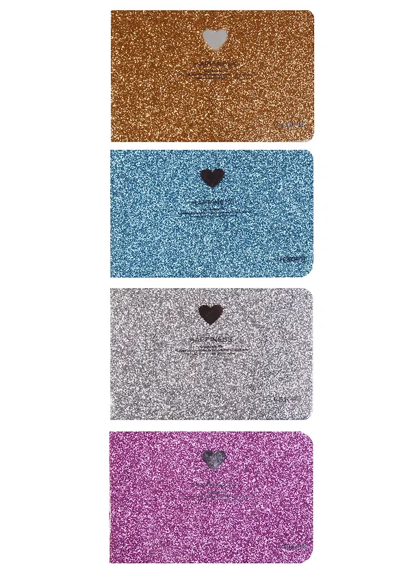 Записная книжка «Glitter happiness» А7, 96 листов в линейку, Lenwa, в ассортименте 245660 — 4