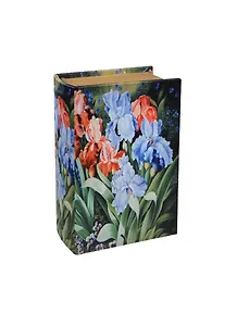 Шкатулка дерево книга Ирисы шёлк 17*11*5 см (622908)