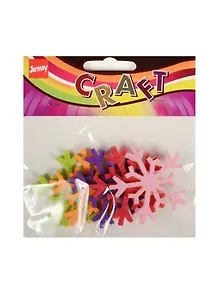 Набор д/творчества Вырубки из фетра однослойные, снежинки, 5шт