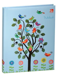 Записная книжка А6 48л "Дивный сад" 7БЦ, с поролоном, мат.лам., выб.лак, блестки, Listoff