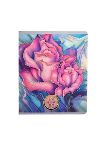 Тетрадь 48л кл. "Aquarell". Волшебные цветы" офсет, тиснение фольгой, сплош.глянц.лак, ассорти, Unnika