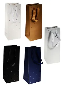 Пакет подарочный бумажный 12.5*34.5*10 "Casual фактура", бутылочный., мат. ламинат, Kairui