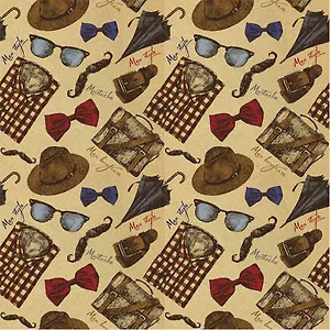 Бумага подарочная, крафт, Феникс, Хипстер, 100*70см, 80г/м2