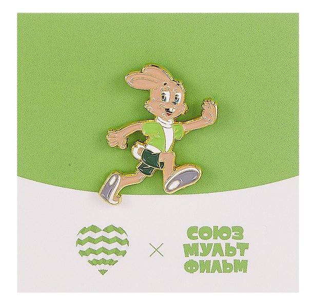 Значок «Союзмультфильм. Заяц из Ну погоди», металл 3108866 — 1