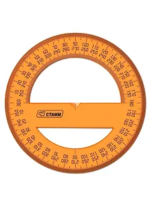 Транспортир 12см 360гр., СТАММ