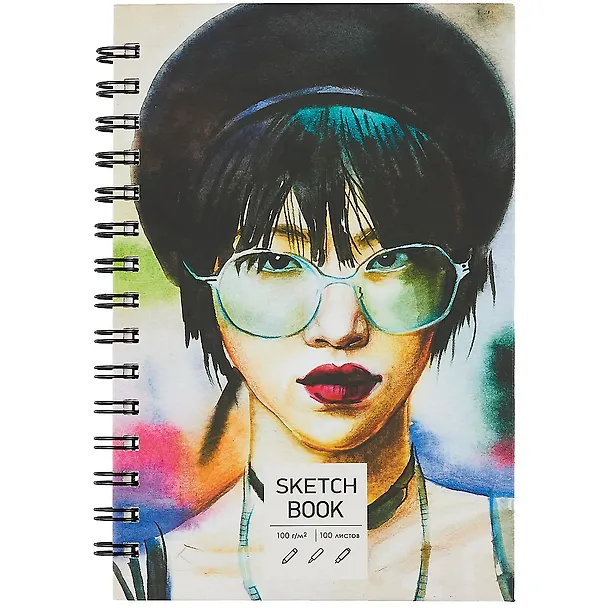 Скетчбук А5 100л "SKETCHBOOK. Портрет", 100г/м2, евроспираль 2892316 — 1