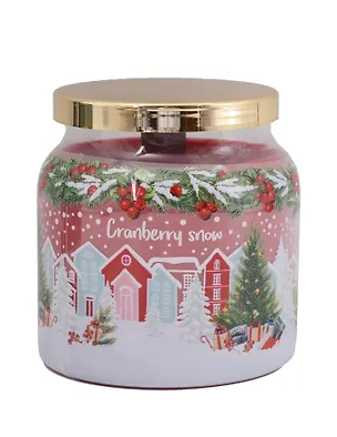 Ароматизированная свеча в стакане Клюквенный снежок с крышкой  (Cranberry Snow with lid) (450г) 3131400