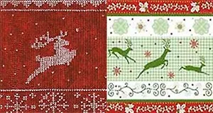 Наб. салф. для декупажа Олень вязаный/Новогодние олени (3570/057036) (2шт)