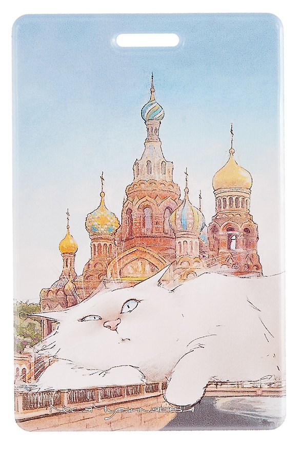 Чехол для карточек вертикальный СПб Пушистый Петербург Альфред размышляет о высоком (ДК2025-494) 3092637 — 1