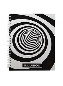 Тетрадь 96л кл. "ILLUSION" спираль, ламинация, выб.лак, ассорти, Idea