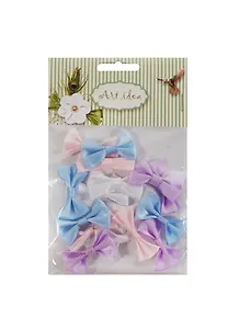 Набор для творчества Набор бант-бабочка микс 2 16шт (4 цв.-белый светло-роз. голуб. сирен.) P-15-2