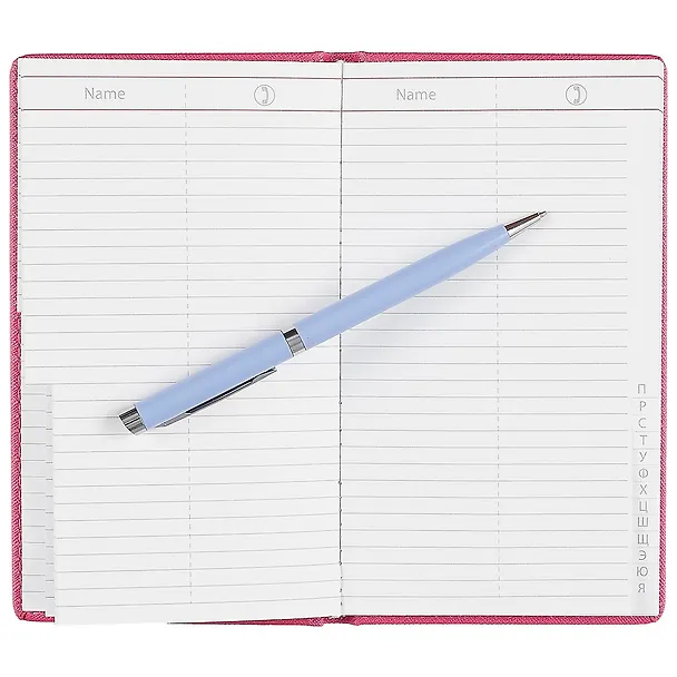 Алфавитная книга Lezar А6+, 60 листов, розовая 253606 — 2