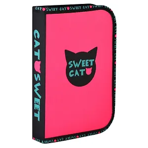 Пенал 1отд. "КОТОСЛАДОСТИ" 13.3*20*3.5см, ПВХ, полиэстер, молния, печать на молнии, печать по ранту, сублимац.печать