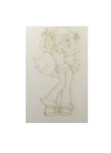 Трафарет Модница (А5) (431) (Б19) (упаковка)