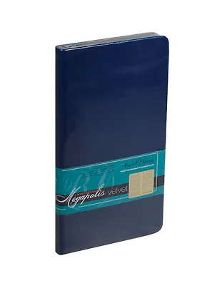 Еженедельник недат. А6 80л "MEGAPOLIS VELVET" темно-синий, иск.кожа, тонир.блок, золотой обрез, ляссе, Bruno Visconti 233614