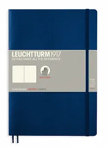 Книга для записей B5 61л тчк. "Classic" мягк.обл., синий неви, Leuchtturm1917