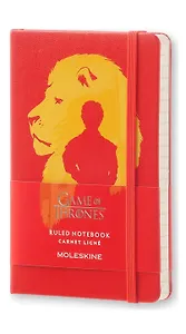 Записная книжка Game of Thrones, 9х14 см, в линейку, Pocket, красная, Moleskine