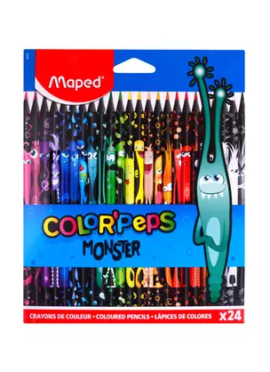 Карандаши цветные Maped, Color'Peps Monster, 24 цвета — 254054 — 1