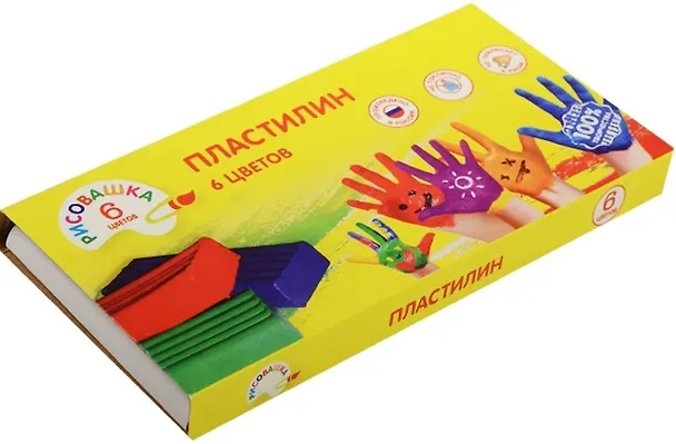 Пластилин "Рисовашка", 6 цветов 238920 — 3