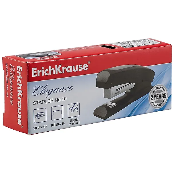 Степлер №10 20л "Elegance" черный, к/к, Erich Krause 259167 — 3