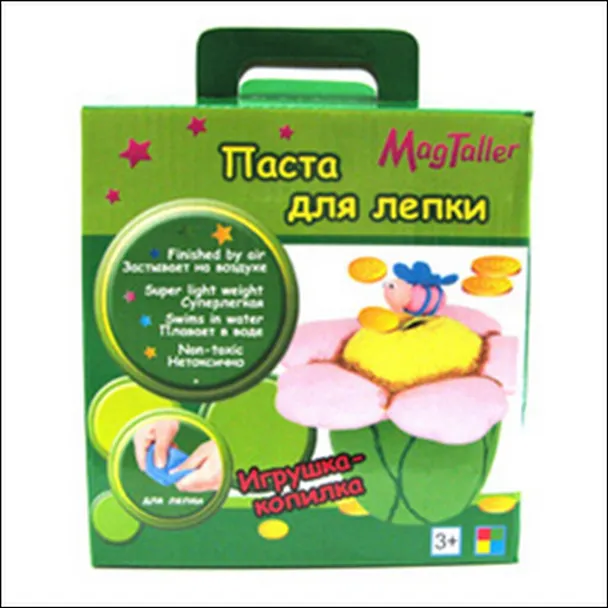 Набор для творчества, Mag Taller, Паста для лепки, коробка, Копилка цветок 2316418 — 3