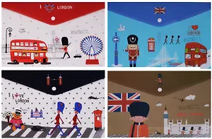 Папка-конверт А4 на кнопке "Лондон"