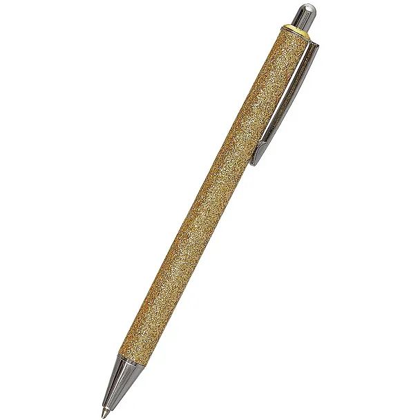 Шариковая ручка синяя автоматическая, «Glitter Gold Happiness» 250442 — 2