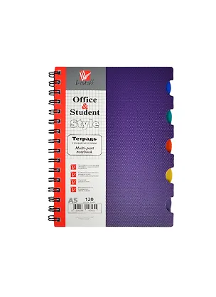 Тетрадь в клетку Listoff, 120 листов, в ассортименте 211541