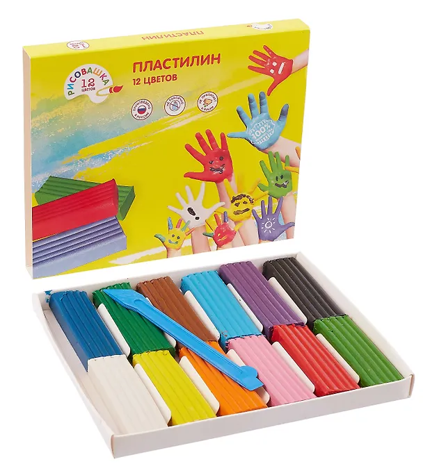 Пластилин "Рисовашка", 12 цветов 238921 — 5